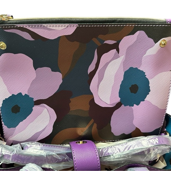 NWT Trina Turk - Crossbody TOTE with Zippered Floral Insert - Chic and Vibrant! - Picture 10 of 11
